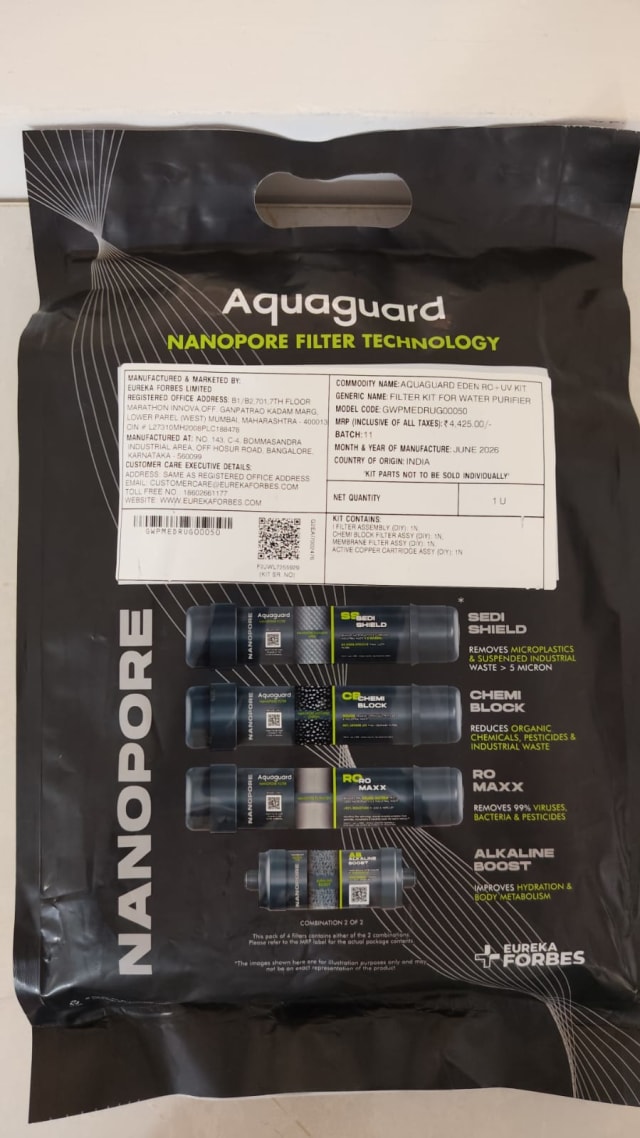 Eureka Forbes Aquguard Eden RO+UV Kit view 2