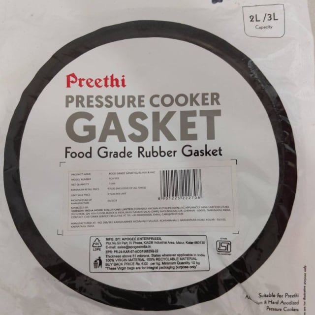 Preethi PC Al 2/3L Gasket