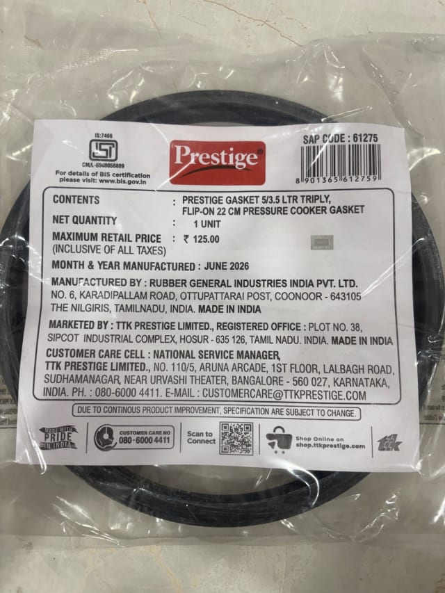 TRIPLY/FLIP-ON 22CM Cooker Gasket